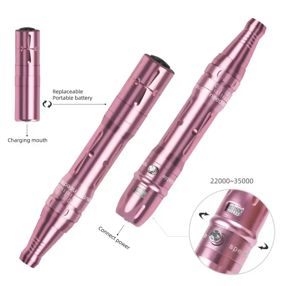 Wireless Permanent Makeup Machine Kit Micropigmentation Microblading Pen