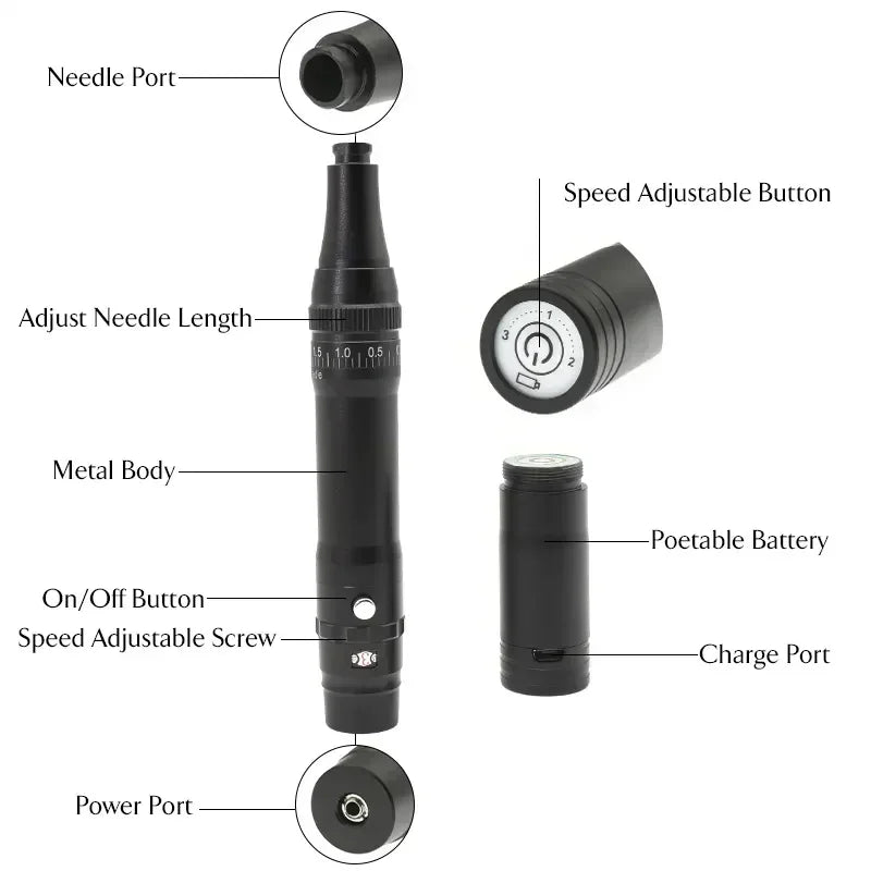 Wireless Tattoo Machine Pen Kit Eyebrow Lip Microblading