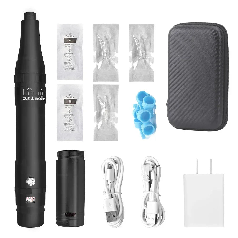 Wireless Tattoo Machine Pen Kit Eyebrow Lip Microblading