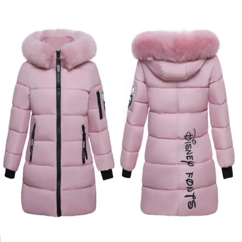 Women Parka Fur Collar Winter Jacket New Korean
