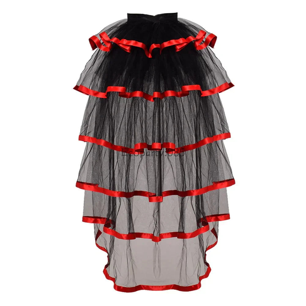 Women Punk Puffy Ruffle Tutu Bustle Skirts Sexy