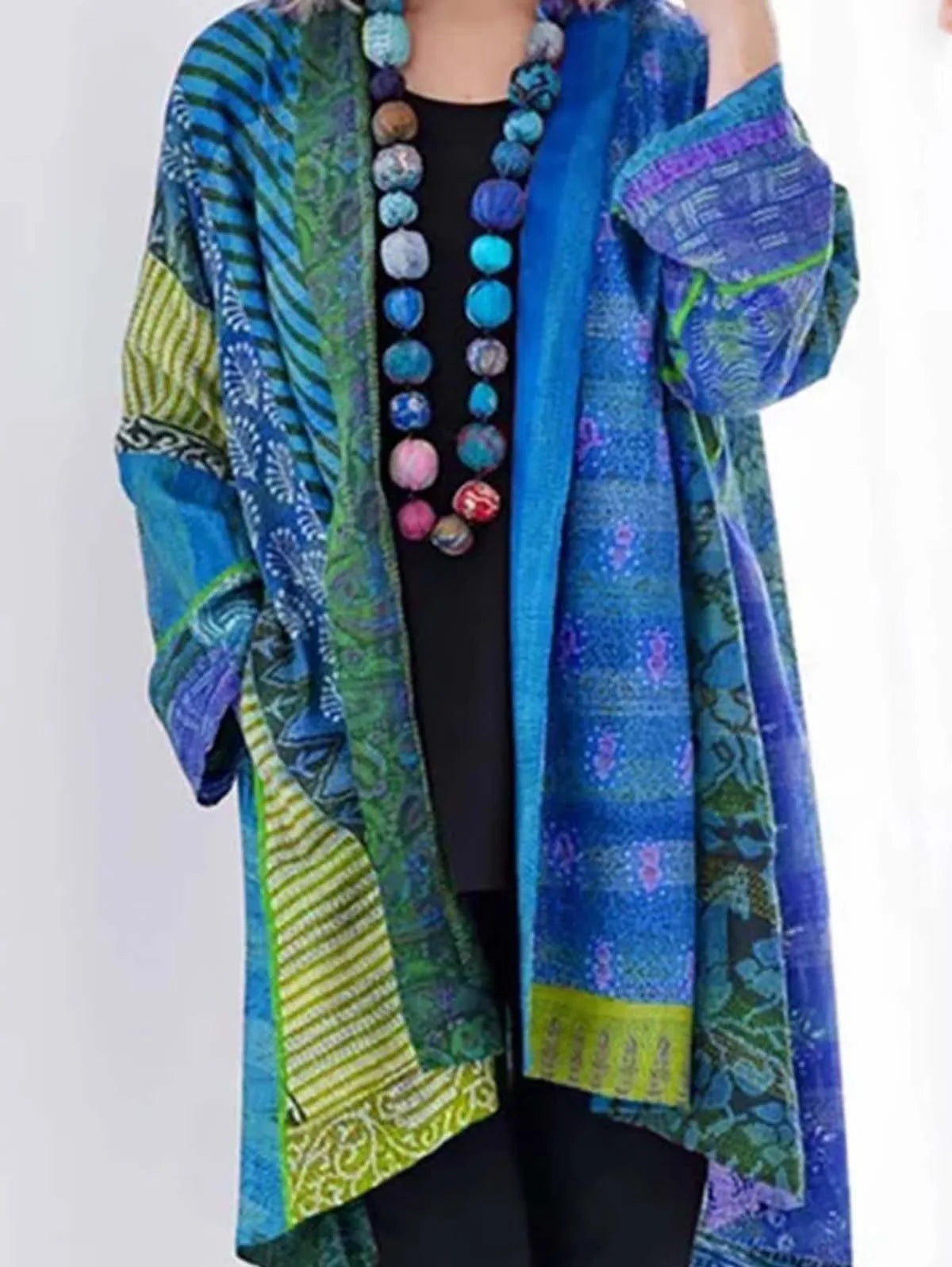 Women'S Cardigans Pockets Sweater Vintage Casual Tribal Pattern