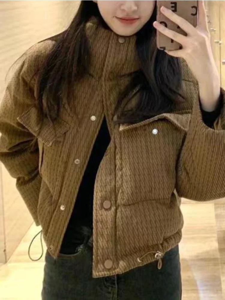 Women'S Jacket Bread Clothes Short Cotton Coat Korean