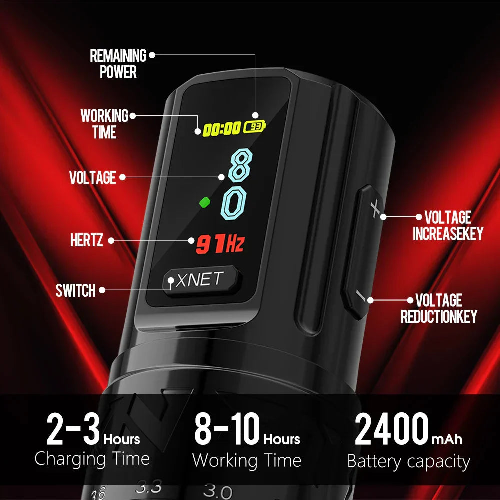 Xnet Vipera Wireless Tattoo Machine Kit Adjustable Stroke