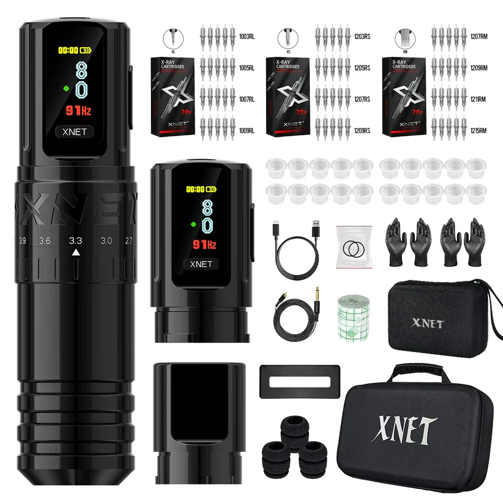 Xnet Vipera Wireless Tattoo Machine Kit Adjustable Stroke