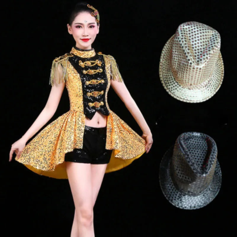 Stage Costume Red Tassels Bikini Costumes Nightclub Bar