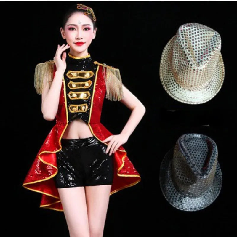 Stage Costume Red Tassels Bikini Costumes Nightclub Bar