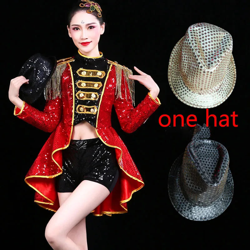 Stage Costume Red Tassels Bikini Costumes Nightclub Bar