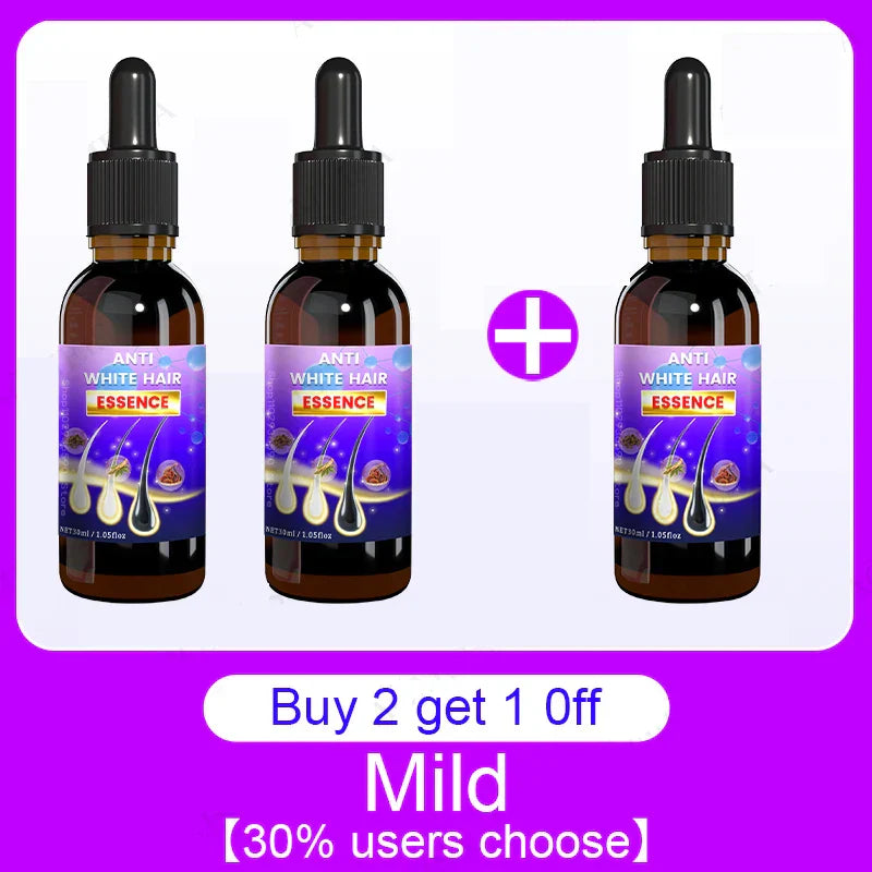 Gray White Hair Treatment Serum Liquid White