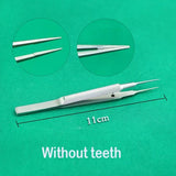 Stainless Steel Round Handle Micro Tweezers Eyelid