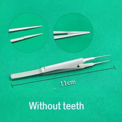 Stainless Steel Round Handle Micro Tweezers Eyelid