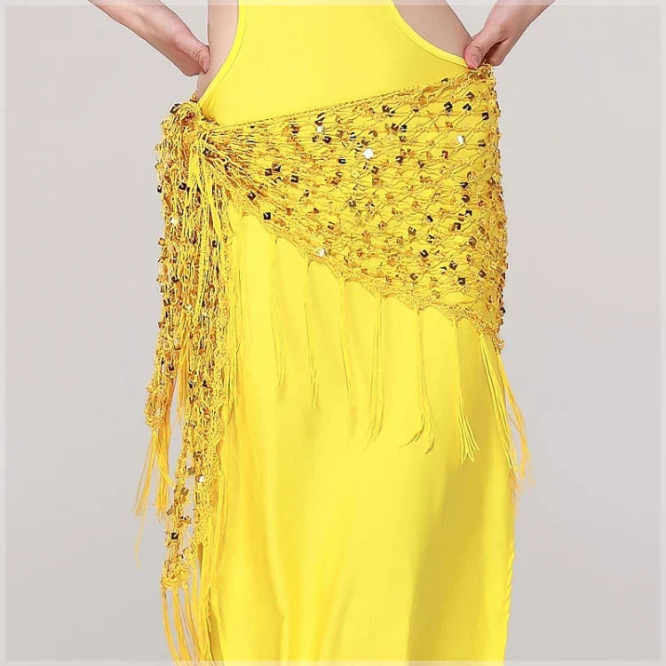 Colors Belly Dance Accessories Long Tassel Belt Elastic
