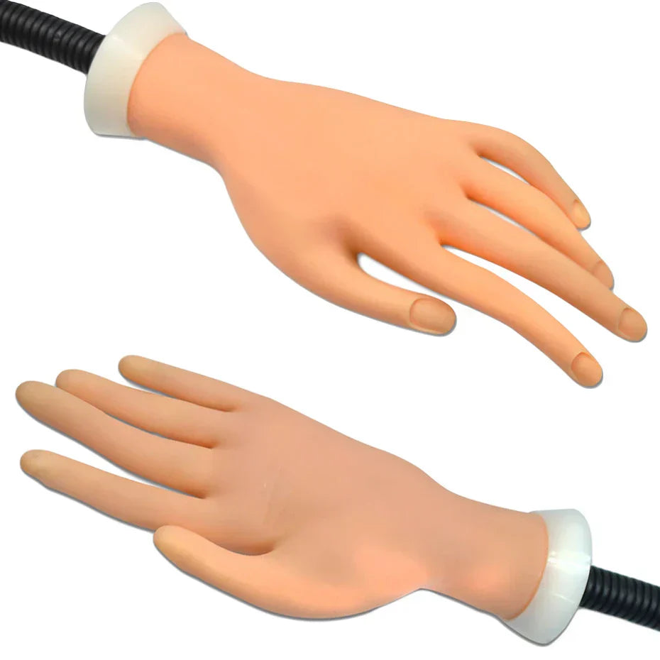 Nail Art Fake Hand Flexible Soft Adjustable Plastic