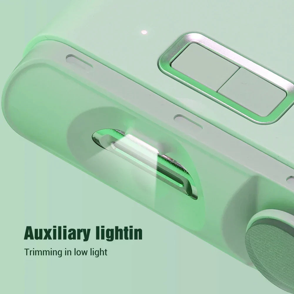 In Electric Nail Clipper Cutter With Led Light