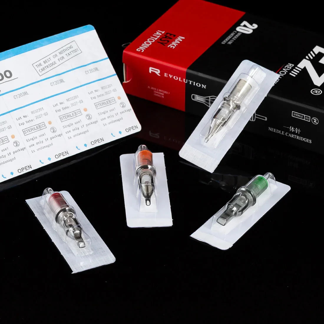 Mixed Lot Ez Revolution Cartridge Tattoo