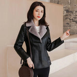 New Winter Pu Leather Jacket Short Blazers Coat