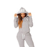 Spring Autumn Women Sweatshirt Set Solid Color Casual