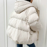 Women Short Jacket Winter Thick Hooded Cotton Padded