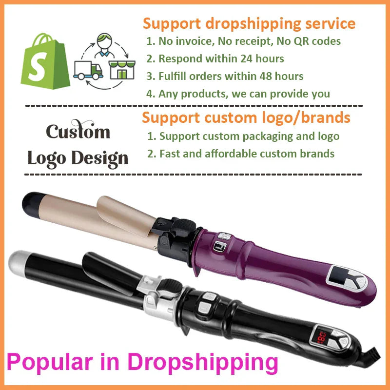 Ceramic Barrel Hair Curlers Automatic Rotating Curling
