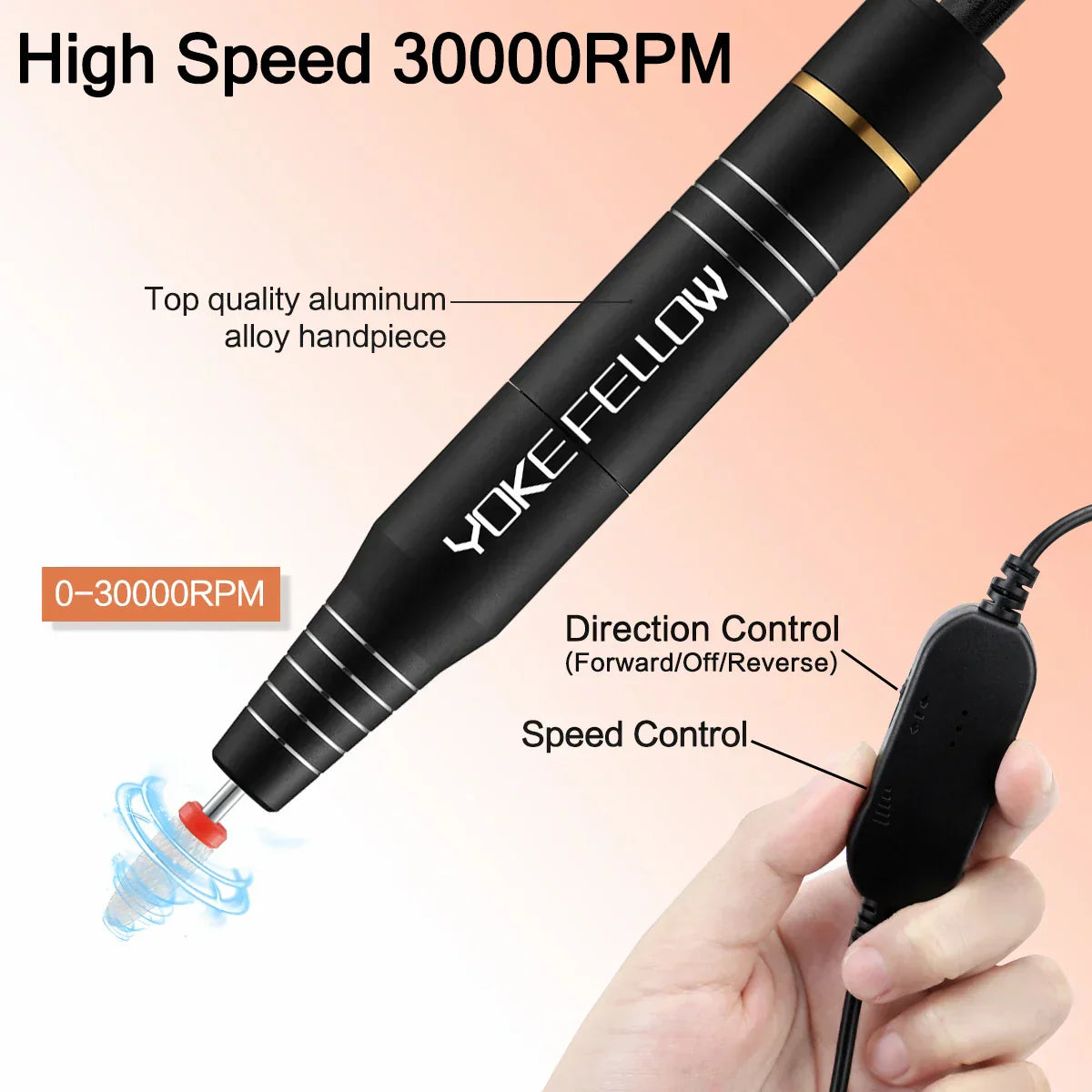 Rpm Electric Nail Drill Machine Usb Nail Polish