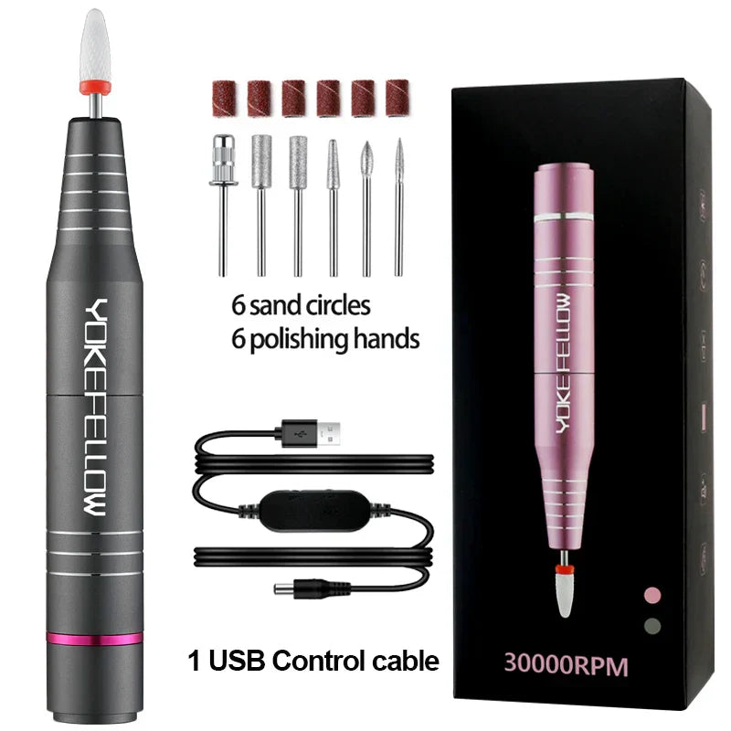 Rpm Electric Nail Drill Machine Usb Nail Polish