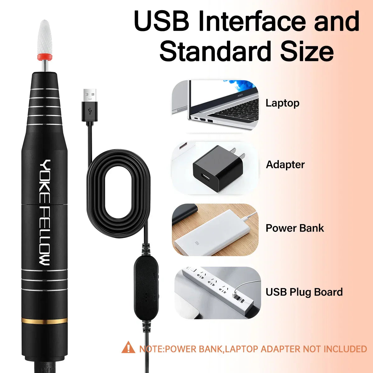 Rpm Electric Nail Drill Machine Usb Nail Polish