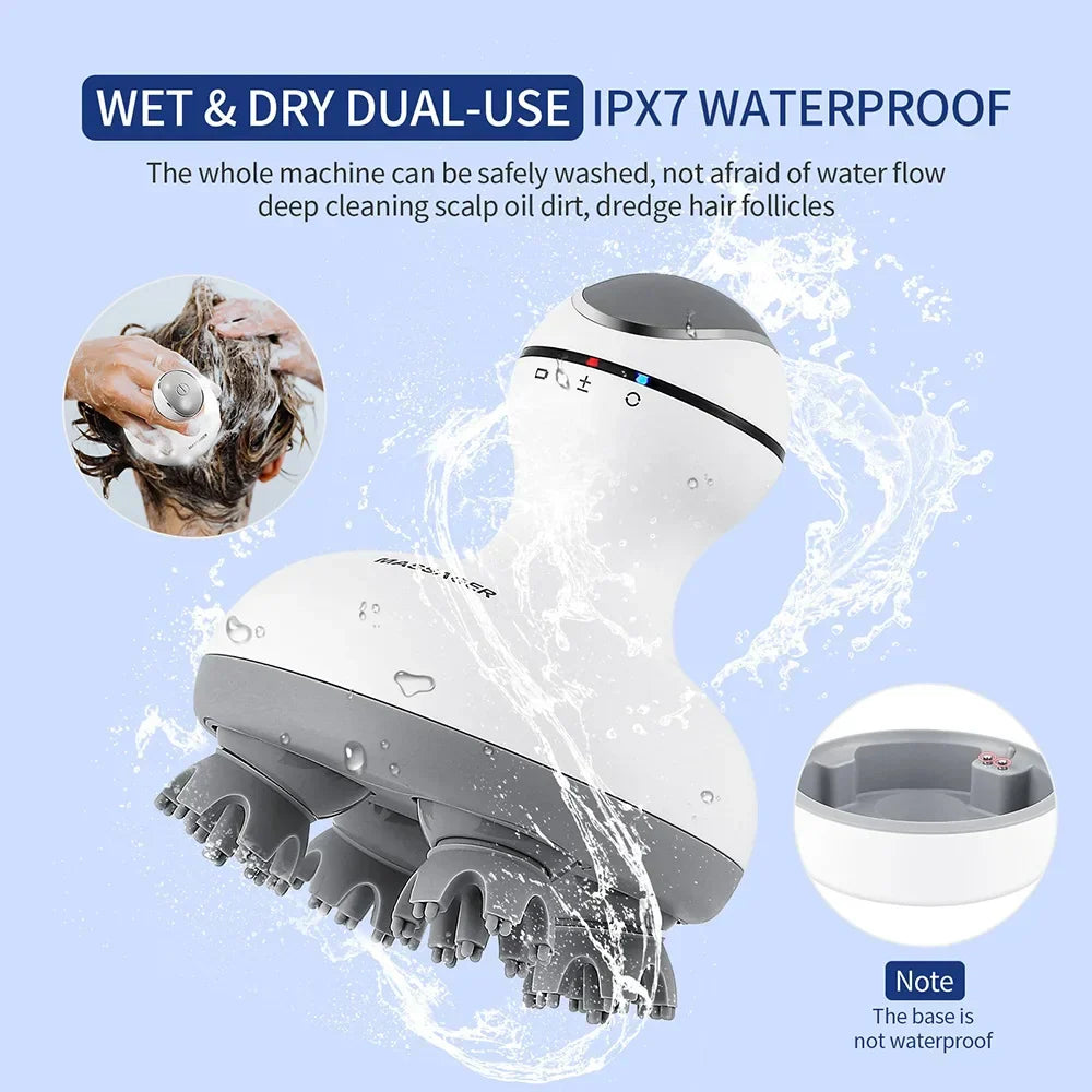 Waterproof Electric Head Massager Wireless Scalp Massage