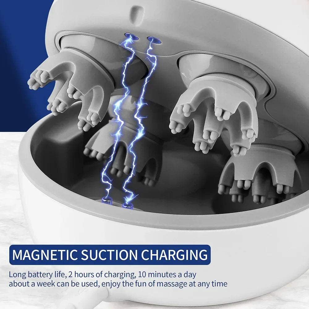 Waterproof Electric Head Massager Wireless Scalp Massage
