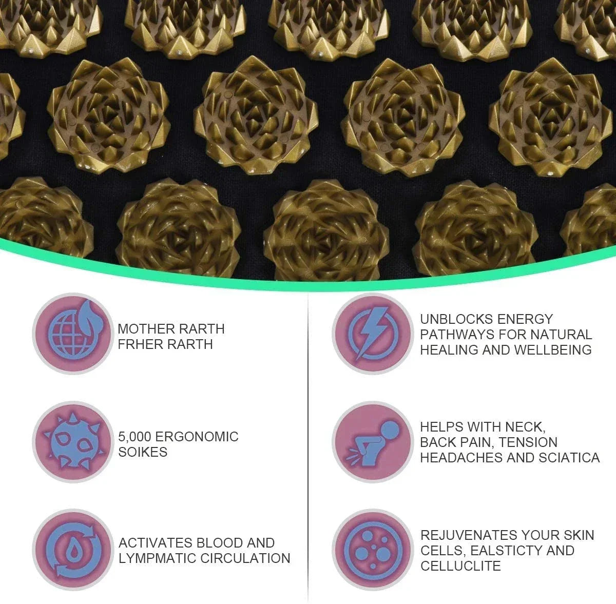 Massage Cushion Yoga Acupressure Mat Acupuncture Massage
