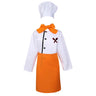4Pcs Chef Costume Kids Kitchen Uniform Set Long