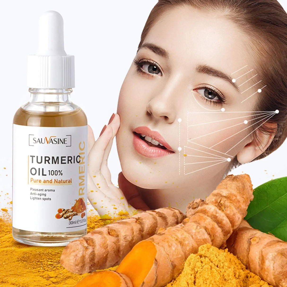 Face Care Sets Turmeric Facial Acne Cleansing Cream