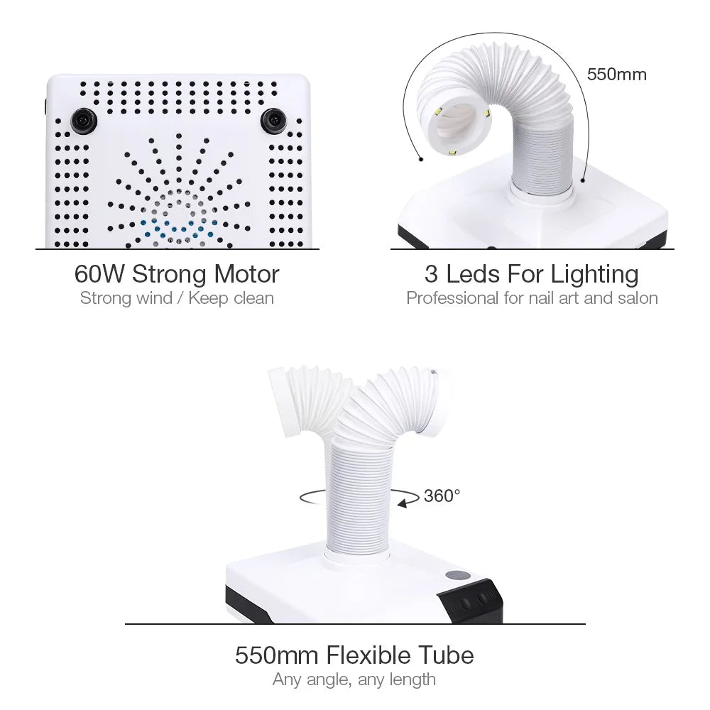 W Nail Dust Collector Machine Nail Dust Vacuum