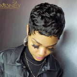 Short Bob Straight Human Hair Wigs Natural Color