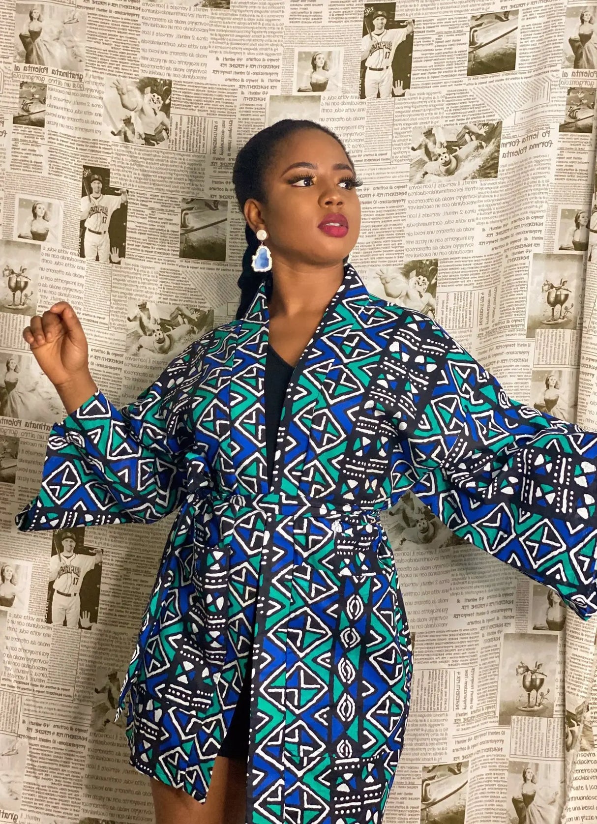 African Dress Women' Fashion Kimono Cardigan Coat Dashiki