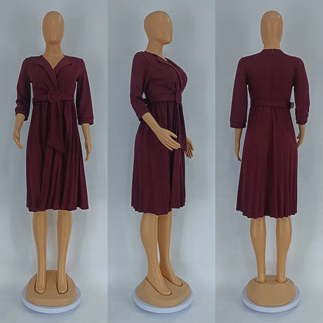 African Pleated Dresses For Women Summer Elegant African