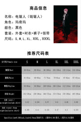 Anime Chainsaw Man Makima Cosplay Costume Black Trench
