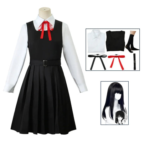 Anime Gaun Kostum Chainsaw Man Cosplay Mitaka Asa