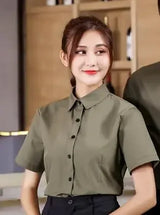 Bakery Work Wear Coffe Shop Waitress Unfiorm Short