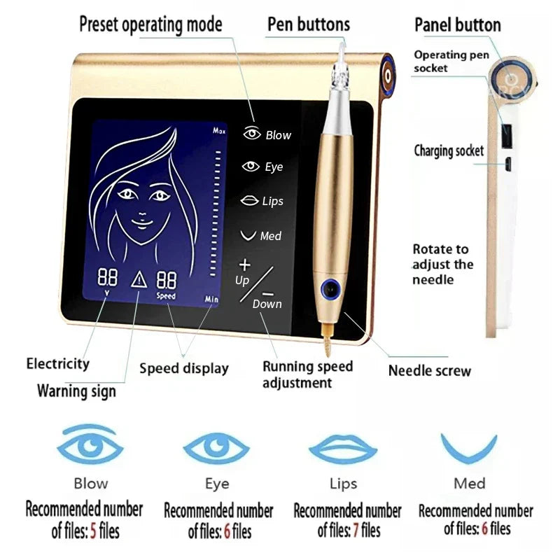 Charme Princess Dermografo Permanent Makeup Machine Kit