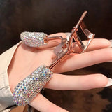 Diamond-Encrusted Eyelash Curler with Sparkling Handle