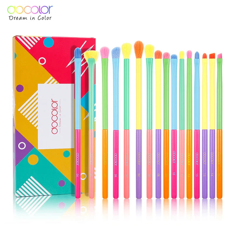 Docolor Colorful Makeup Brushes Cosmetic Foundation Powder