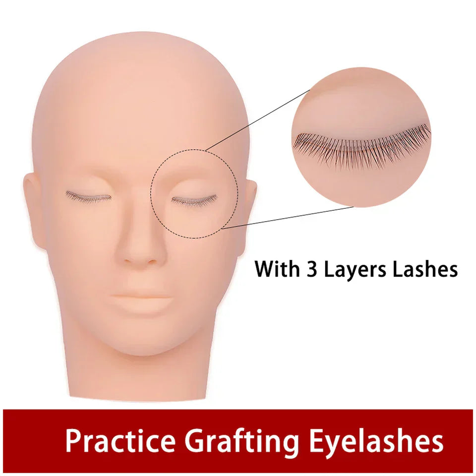 False Eyelash Extension Kit Beginner Mannequin Head