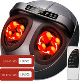 Foot Massager Heating Therapy Hot Compression Shiatsu Knead