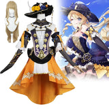 Genshin Impact Navia Cosplay Costume Wig Hat Set