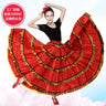 Gypsy Woman Spanish Flamenco Skirt Polyester Satin Smooth