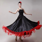 Gypsy Woman Spanish Flamenco Skirt Polyester Satin Smooth
