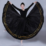 Gypsy Woman Spanish Flamenco Skirt Polyester Satin Smooth