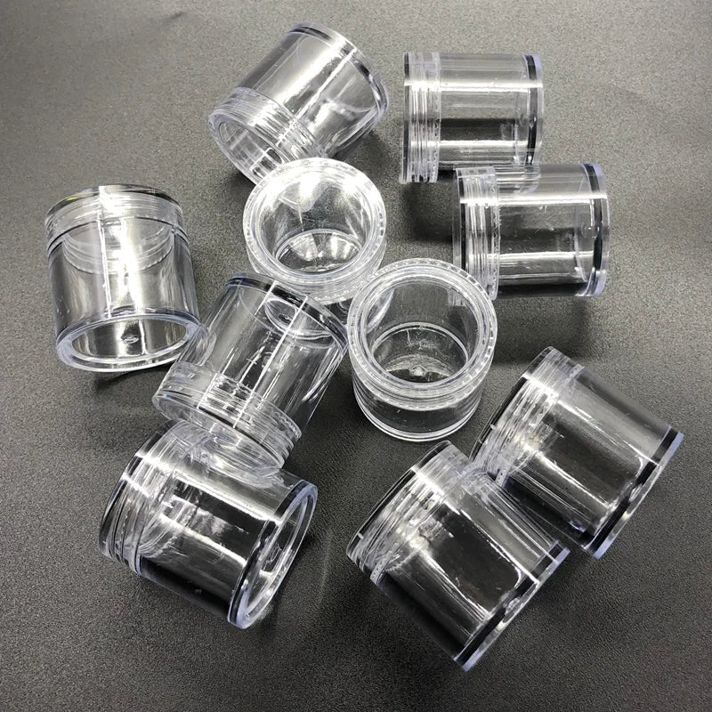 Small Round Jars Strorage Box Acrylic Japan Style