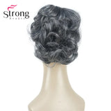 Strongbeauty Silver Short Natural Wave Ponytail Hair Extension
