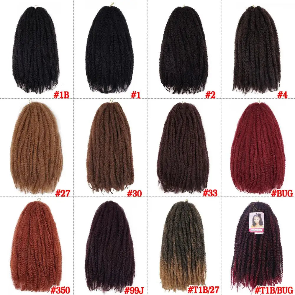 Synthetic Afro Kinky Marley Braids Hair Soft Jumbo